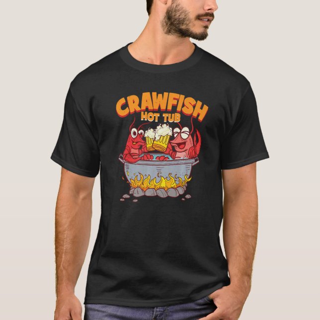 Louisiana Crawfish Boil Hot Tub Cajun T-Shirt (Vorderseite)