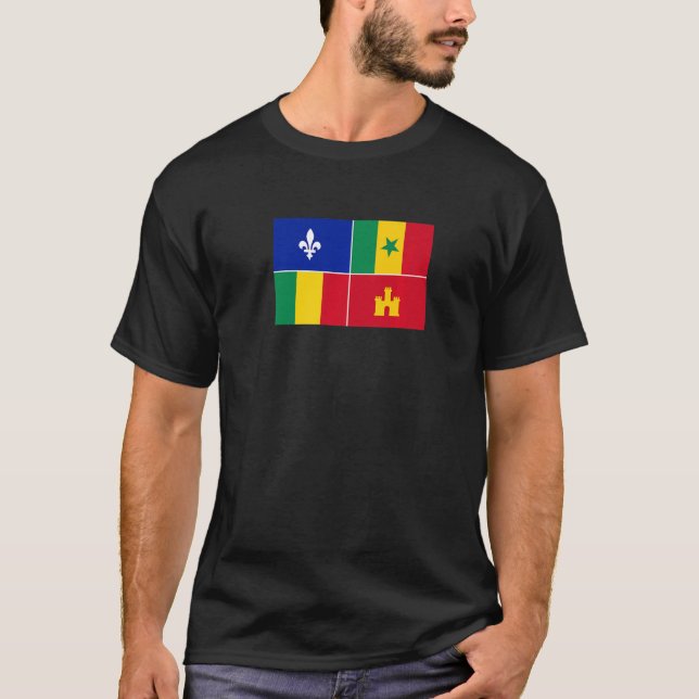 Louisiana Creole Flag T-Shirt (Vorderseite)