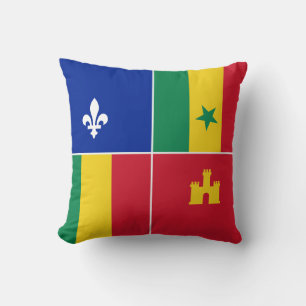 Louisiana-Creole-Flagge Kissen