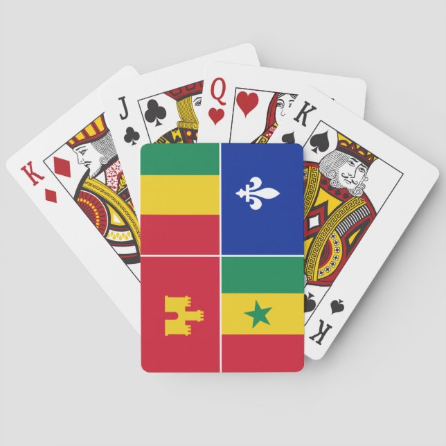 Louisiana-Creole-Flagge Spielkarten (Rückseite)