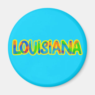 Louisiana Farben von Madi Gras und scharfem Essen Magnet