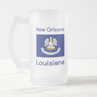 Louisiana Flag Karte Stadt Tasse