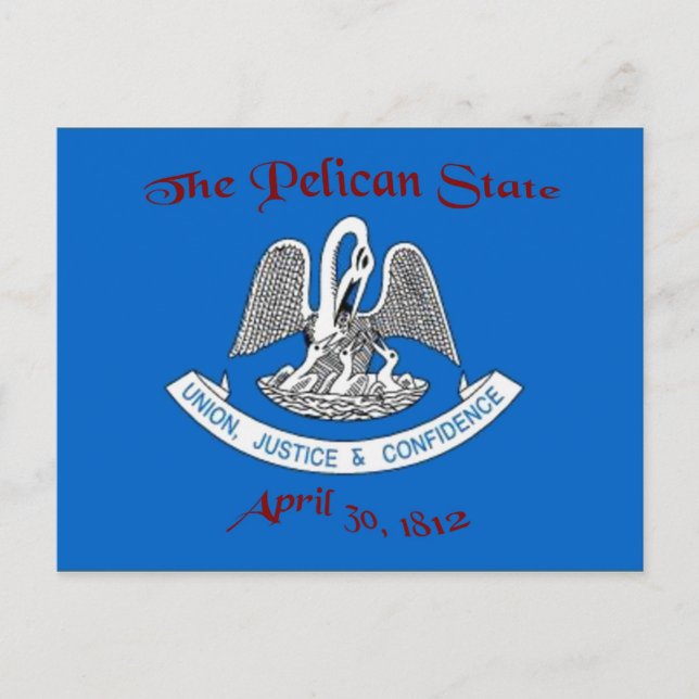 Louisiana Flag Postcard Postkarte (Vorderseite)