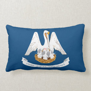 Louisiana-Flagge, amerikanische Staatsflagge, Thro Lendenkissen