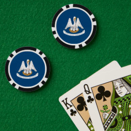 Louisiana-Flagge, Flagge von Louisiana Pokerchips