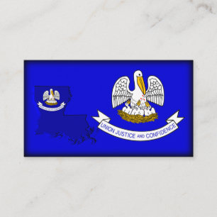 Louisiana Flagge-Karte Visitenkarte