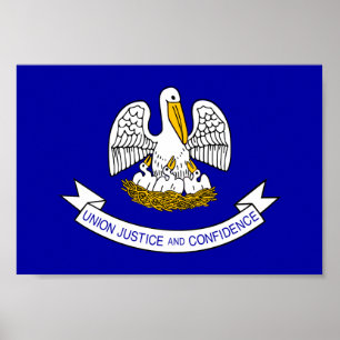 Louisiana-Flagge Poster