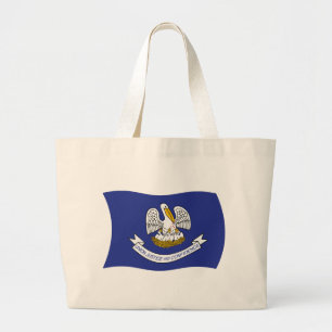 Louisiana-Flagge-Tragetasche Jumbo Stoffbeutel