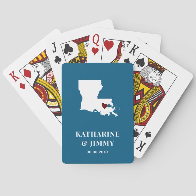 Louisiana Gastgeschenk Hochzeit Deck Karten, Staat Spielkarten (Rückseite)