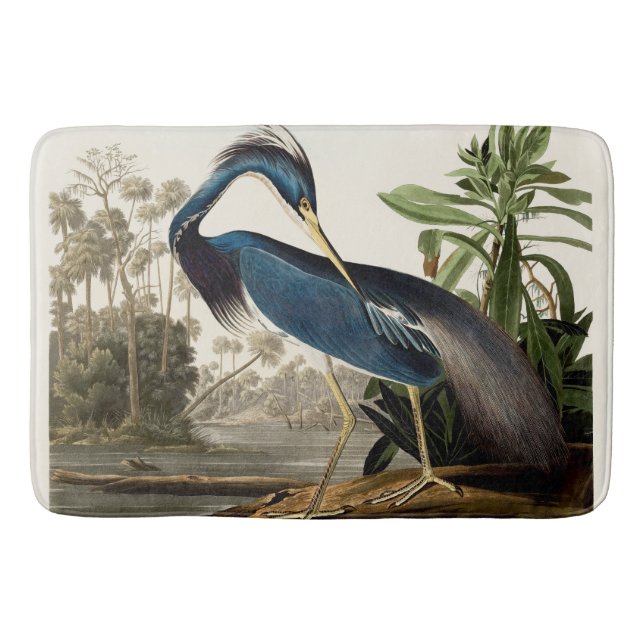 Louisiana Heron, 1834, From the Birds of America Badematte (Vorderseite)