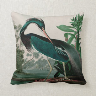 Louisiana Heron Birds of America Audubon Print Kissen