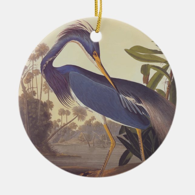 Louisiana Heron Circle Ornament (Vorne)