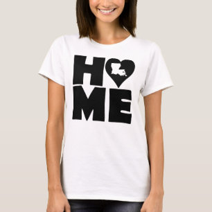 Louisiana Home Heart State Tee - shirts T-shirt