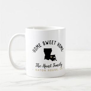 Louisiana Home Sweet Home Famille Monogramme Mug