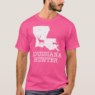 Louisiana Hunter Staat Silhouette Hirsche Jagd T-Shirt