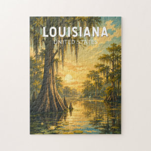 Louisiana Illustration Reise Kunst Vintage