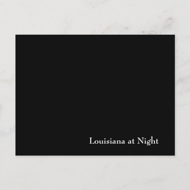 Louisiana in der Nacht Postkarte (Vorderseite)