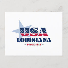Louisiana in Rot, Weiß und Blau Postkarte