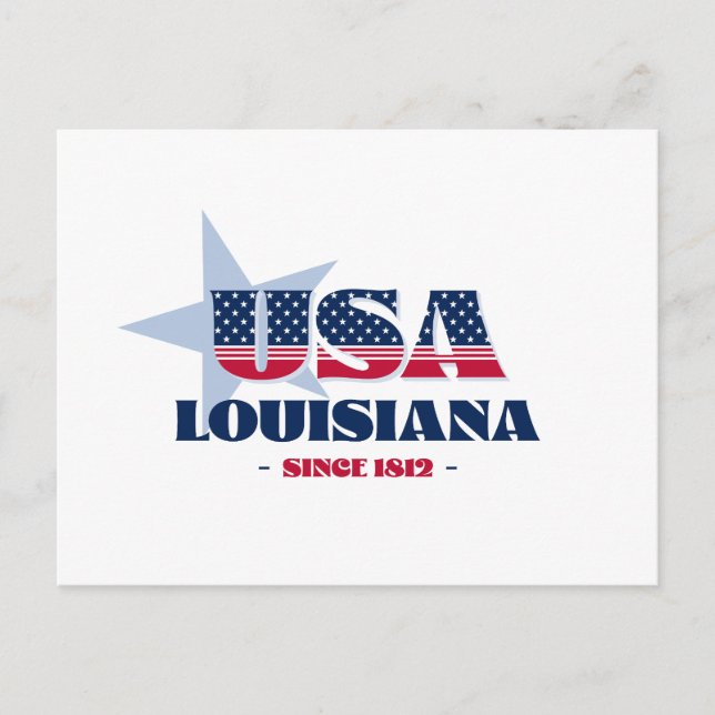 Louisiana in Rot, Weiß und Blau Postkarte (Vorderseite)