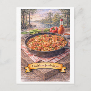 Louisiana Jambalaya (Amerikanische Lebensmittelrei Postkarte