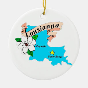 Louisiana Keramik Ornament