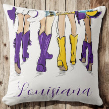 Louisiana Ladys Fashion Cowboy Boot Lila Gelb