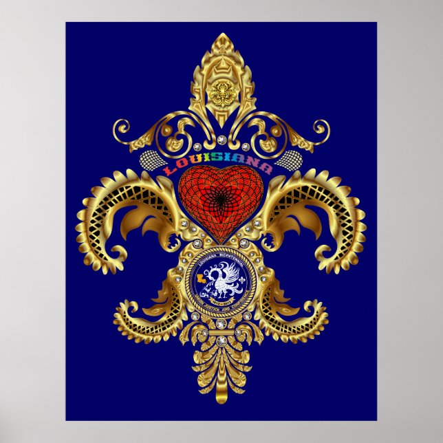 Louisiana Lilie Bicentennial Poster (Vorne)