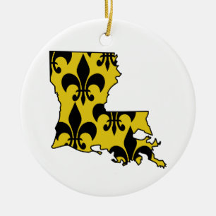 Louisiana Lilie Keramik Ornament