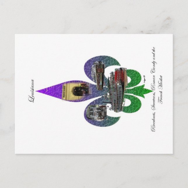 Louisiana Lilie Postkarte (Vorderseite)