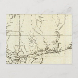 Louisiana Map Postkarte