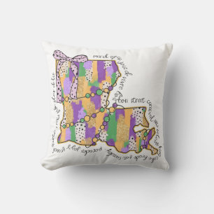 Louisiana Mardi Gras Bourbon Street Carnival Kissen