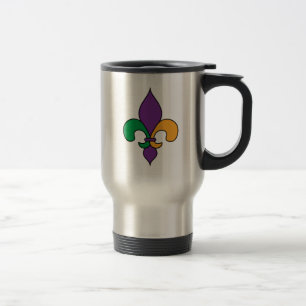 Louisiana Mardi Gras Fleur de Lis Reisebecher