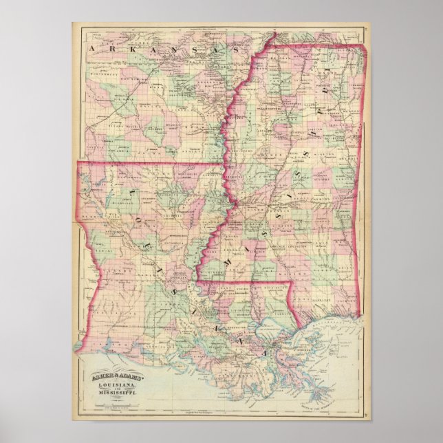 Louisiana, Mississippi Poster (Vorne)