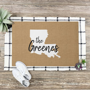 Louisiana Monogram Staat Doormat Fußmatte