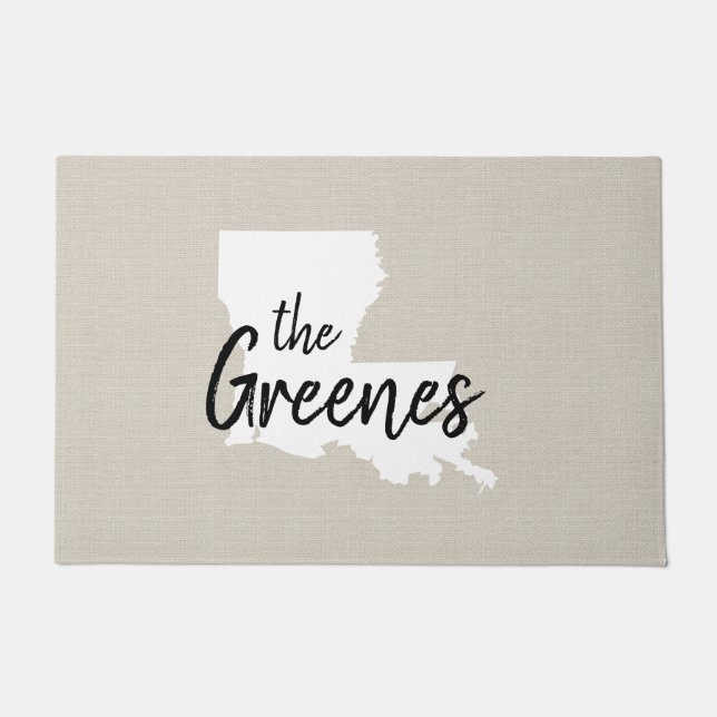 Louisiana Monogram Staat Doormat Fußmatte (Vorderseite)