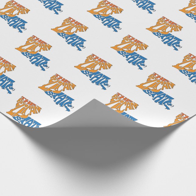 Louisiana Nickname Word Art Art Geschenkpapier (Ecke)