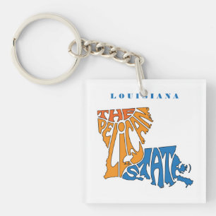 Louisiana Nickname Word Art Art Schlüsselanhänger