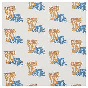 Louisiana Nickname Word Art Pattern Stoff