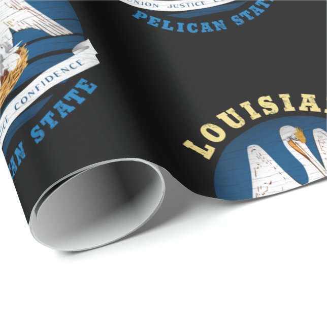 LOUISIANA PELICAN STAAT FLAG GESCHENKPAPIER (Rolleneckpunkt)