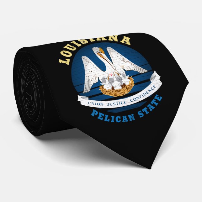 LOUISIANA PELICAN STAAT FLAG KRAWATTE (Gerollt)