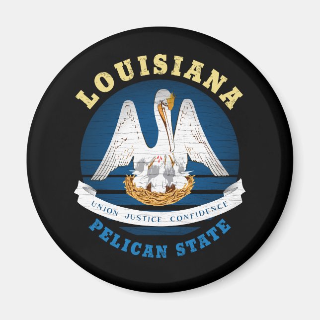 LOUISIANA PELICAN STAAT FLAG MAGNET (Vorne)