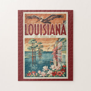 Louisiana Pelikan-Staat Illustration Reise Kunst