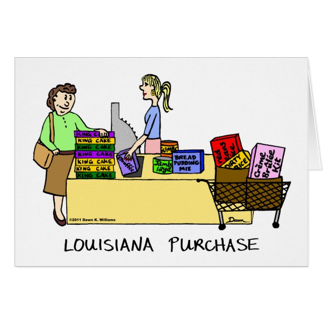 Louisiana Purchase Cartoon Card (Vorderseite (Horizontal))