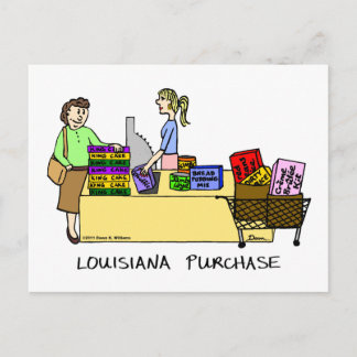 Louisiana Purchase Cartoon Postcard Postkarte