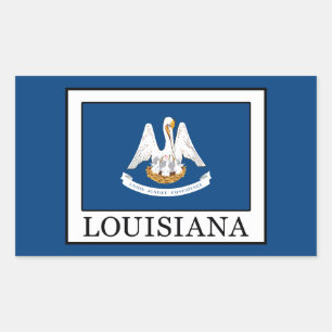 Louisiana Rechteckiger Aufkleber