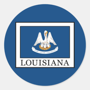 Louisiana Runder Aufkleber