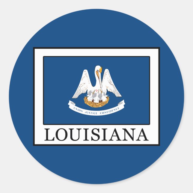 Louisiana Runder Aufkleber (Vorderseite)
