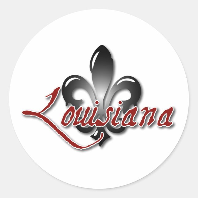 Louisiana Runder Aufkleber (Vorderseite)