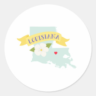 Louisiana Runder Aufkleber