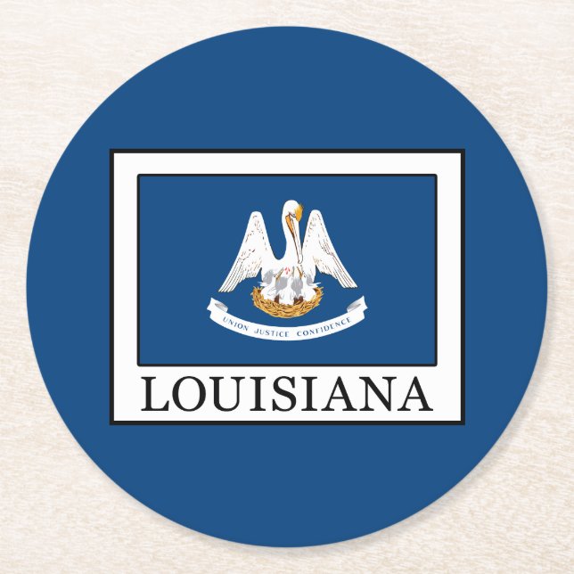 Louisiana Runder Pappuntersetzer (Vorderseite)